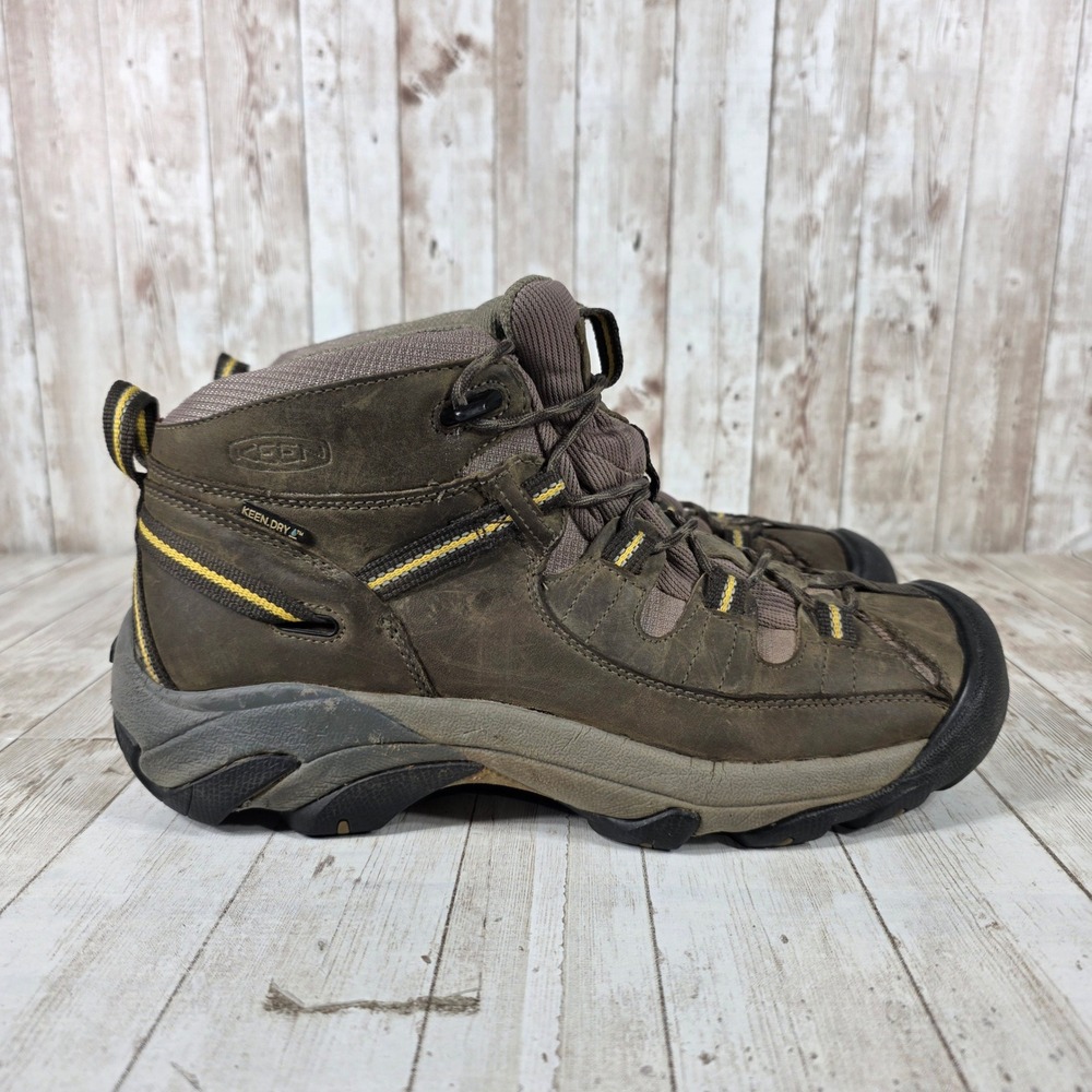 KEEN Men's Brown Leather‎ Waterproof Hiking Boots Size 10